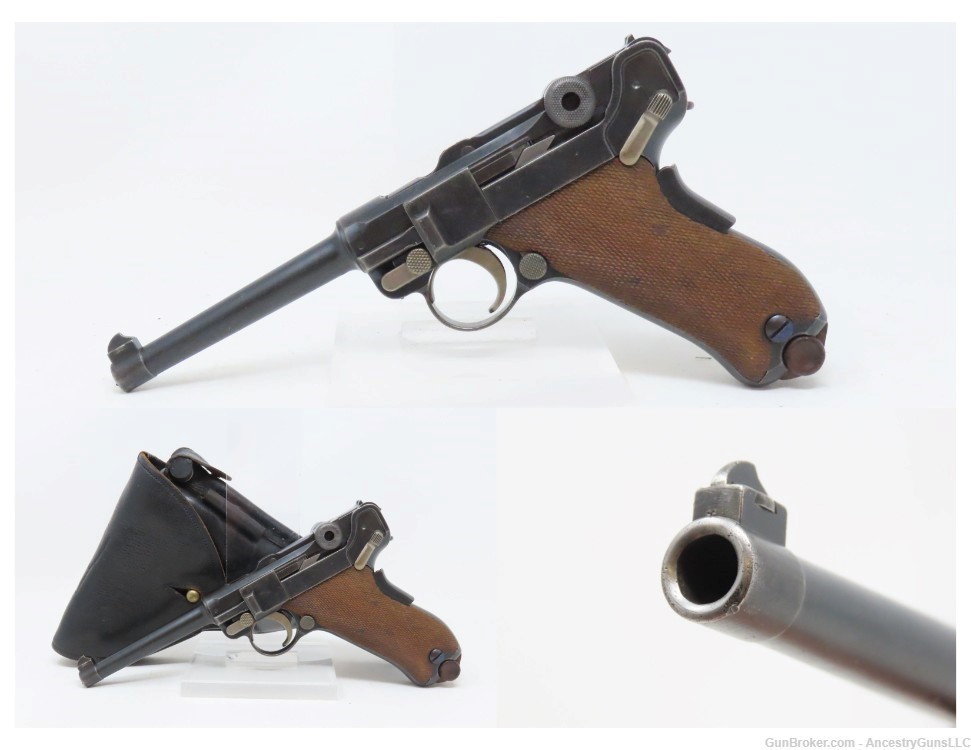 DWM BRAZILIAN Contract LUGER M1906 7.65x21mm Pistol C&R HOLSTER/TOOL-img-0