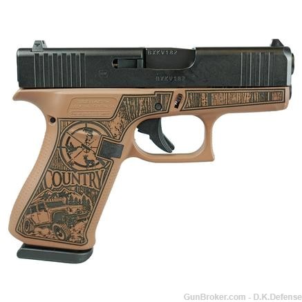 Glock 43x Custom "Bourbon Country" 9mm 10rd 688099403829-img-1
