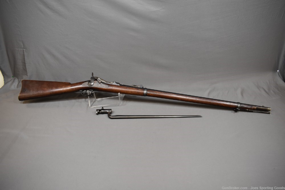 Antique U.S. Springfield Model 1878 - Single-Shot Rifle w/ Bayonet-img-0