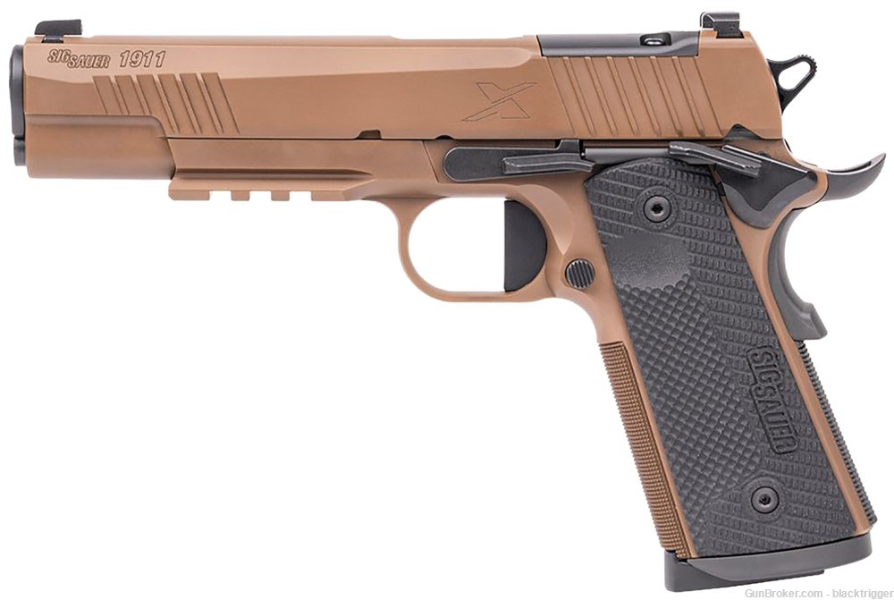 Sig Sauer 1911XR45CXR3 1911 XSeries 45ACP 8+1 5" Coyote Black G10 Grip     -img-2