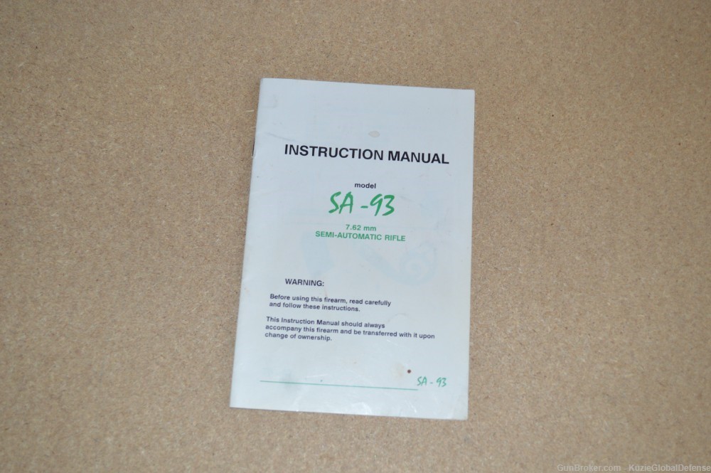 ARSENAL MODEL SA93 Manual -img-0