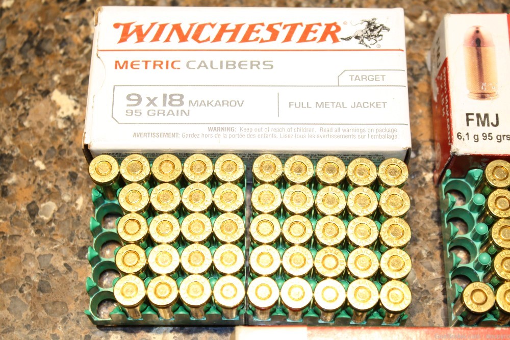 9mm Makarov (9x18) Factory Winchester and S&B Ammo - partial boxes 137 rds-img-1