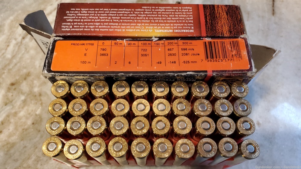 7.65x53 Mauser Argentine Norma NIB - 2 full boxes 40 rounds -img-0