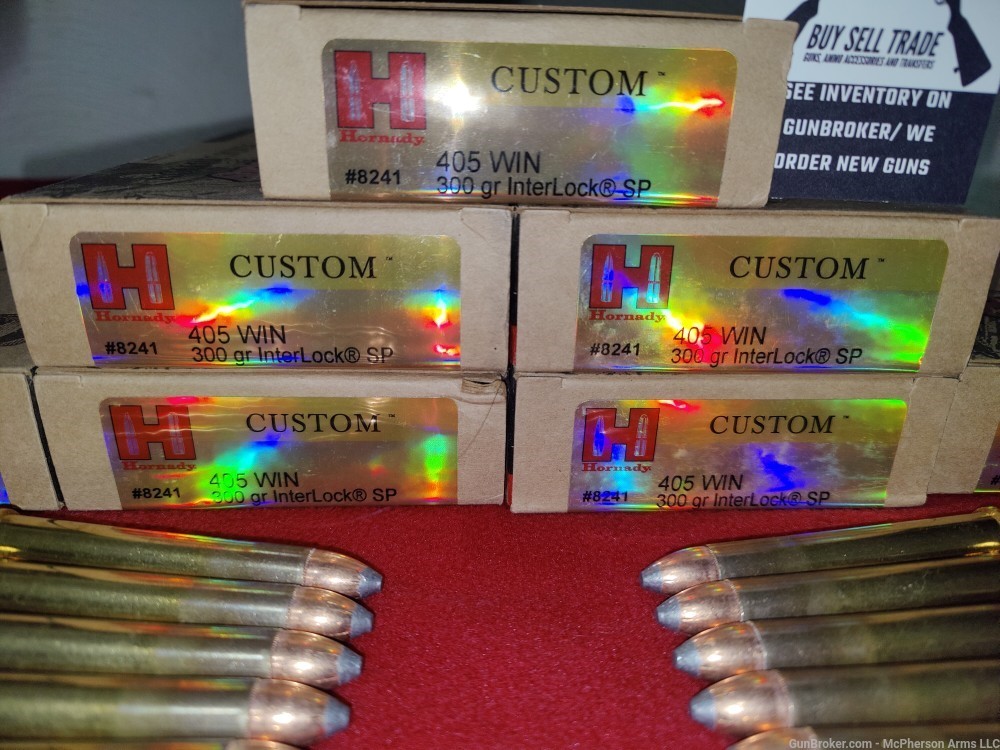 405 Winchester Ammo 120 Factory New Cartridges -img-1