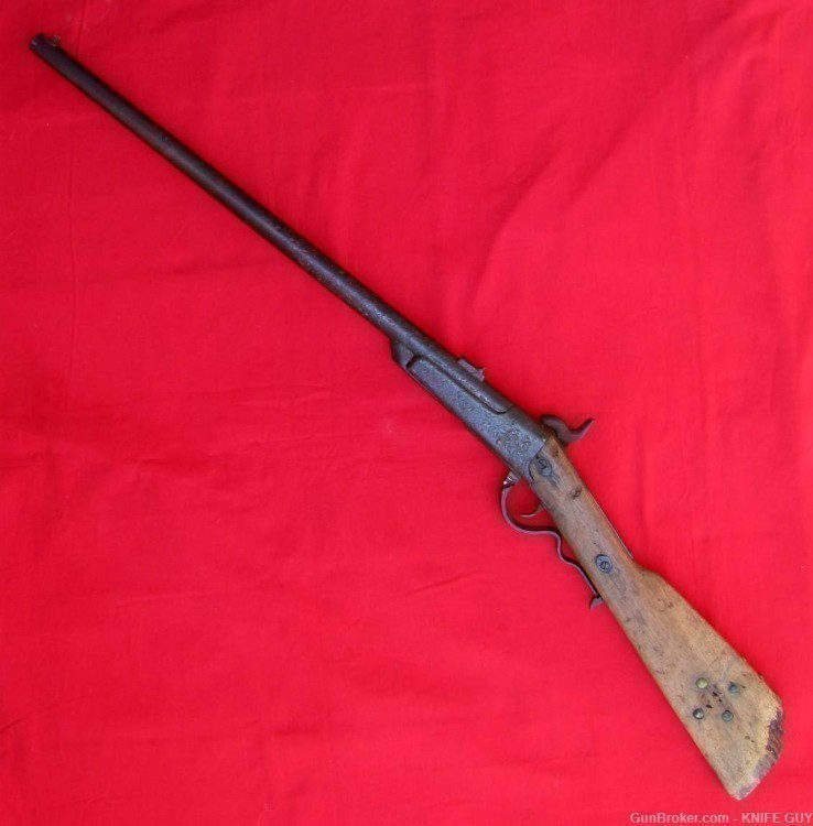 SALE! ANTIQUE INDIAN TACKED CIVIL WAR GALLAGER 56-62R.F. SADDLERING CARBINE-img-11