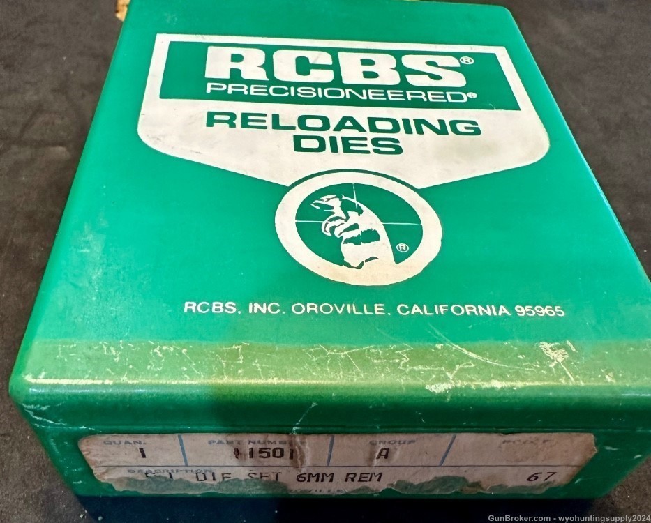 RCBS 6mm Rem full length die set and trim die -img-1