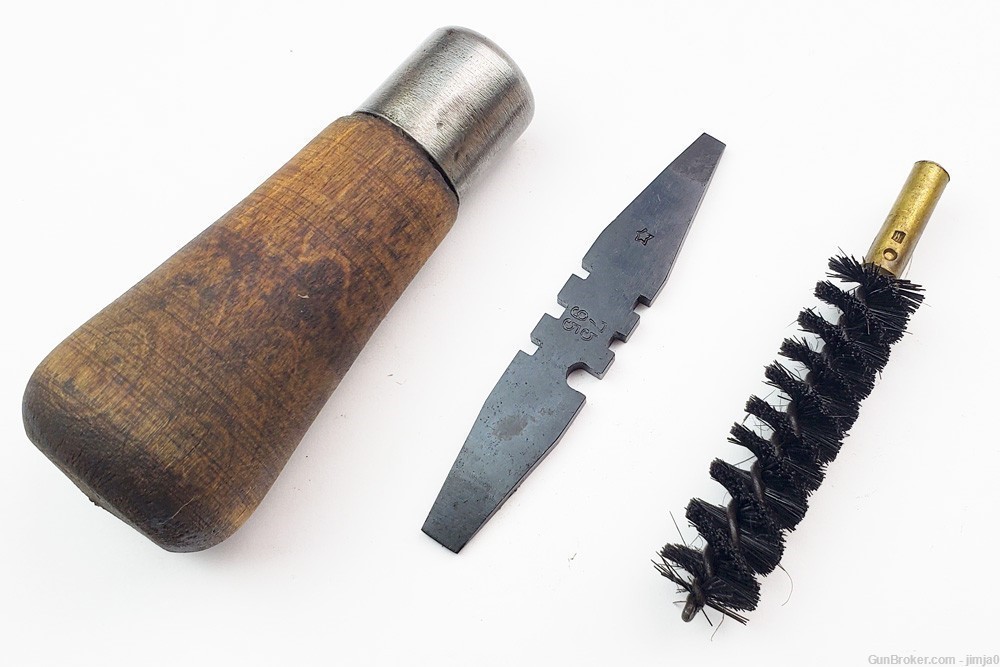 Original Soviet Mosin Nagant screwdriver, tool and bore brush set - Tula-img-0