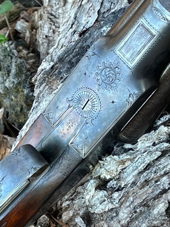 Lefever Arms Co 12 ga F  (FE) grade 30 in Damascus sxs -img-7