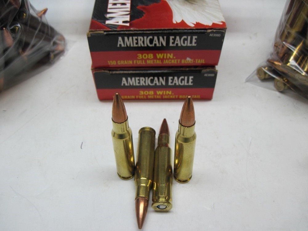 300+ rounds .308 Winchester 150 gr. FMJ ammo, Federal, PMC, Tula New!-img-2