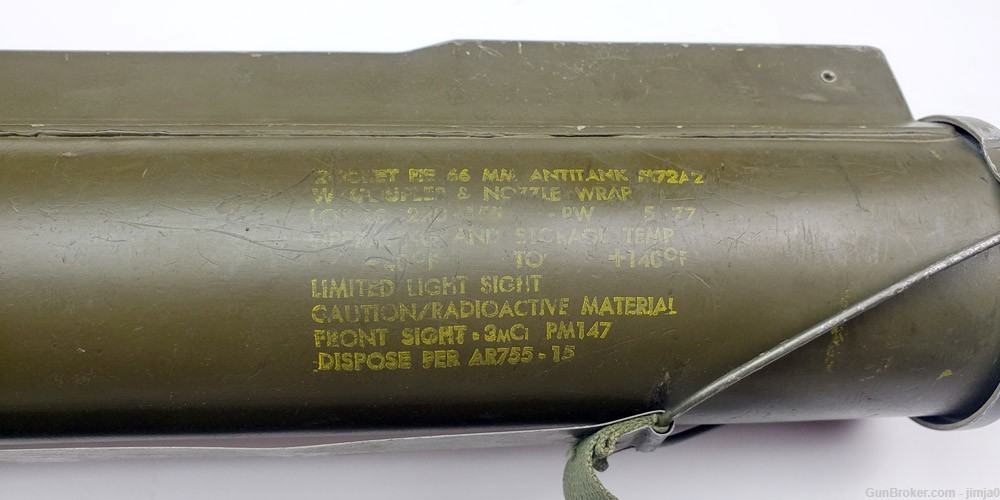 Excellent condition, Vietnam War era, inert, M72 LAW rocket launcher-img-7