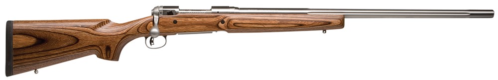 Savage 223 Rem 4+1, 26 1:7, Stainless, Brown Stock Right Hand, Box Magazine-img-0