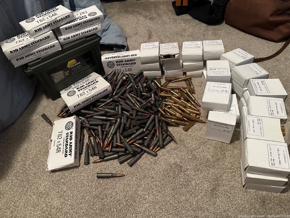 1100 rounds of 7.62x54r mix of Red Army and PPU-img-0