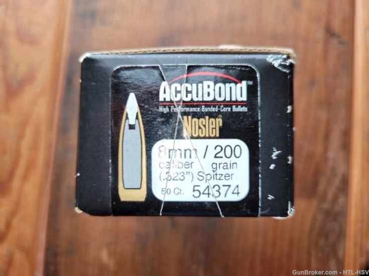 Nosler 8 mm 200 grain Accubond Bullets (50 Qty) .323 caliber 8mm-img-1