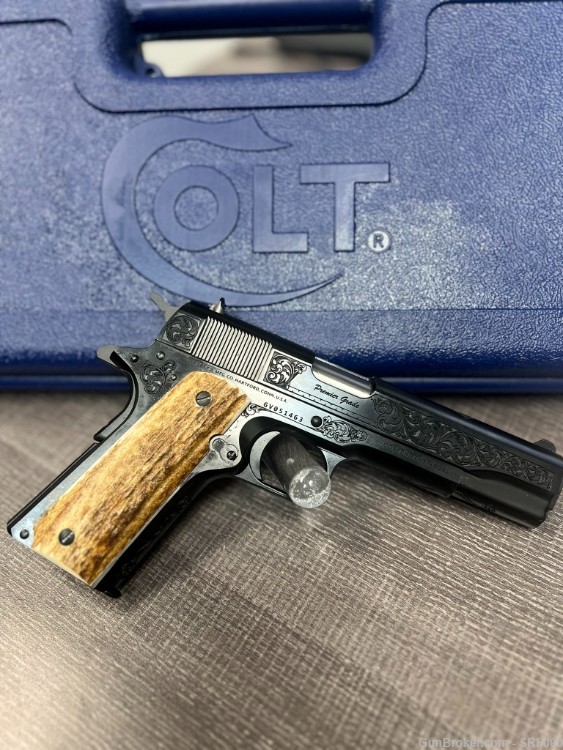 COLT GOVERNMENT CLASSIC 45 ACP ENG/STAG TYLER GUNWORKS PREMIER GRADE-img-3