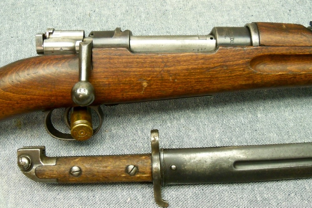 SWEDISH M94 1894 MAUSER CARBINE 1918  WWI  94/14 with bayonet -img-1