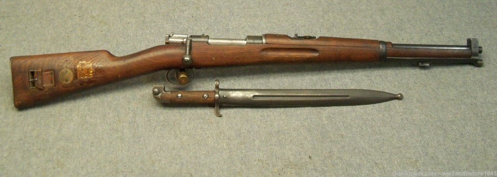 SWEDISH M94 1894 MAUSER CARBINE 1918  WWI  94/14 with bayonet -img-0
