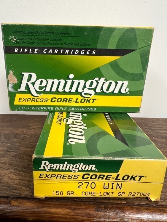 Remington Express Core Lokt 270 WIN 150 gr Ammunition 40 Rounds Ammo-img-0