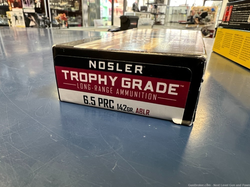 Nosler Trophy Grade 6.5 PRC 142gr ABLR Long Range Ammunition -img-1