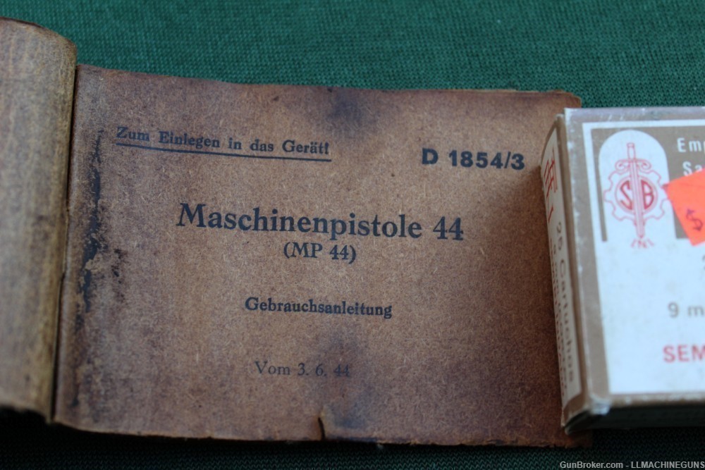 Original German WWII MP44 / STG44 Manual Dated 1944-img-2