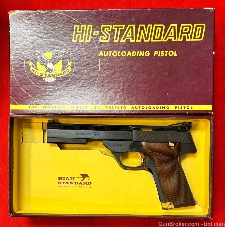 Hi High Standard 22 LR Victor Target Model 5.5" Pistol EXCELLENT with Box-img-11