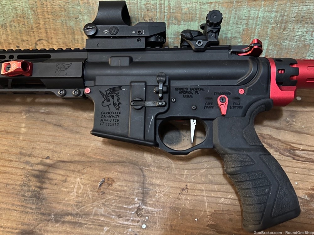 Spikes Tactical ST15 Snowflake Unicorn 300 Black Out Red Black-img-2