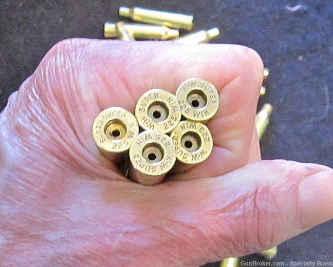 65 PC Guaranteed Once Fired Winchester 225 WIN Brass - Look Like New-img-1