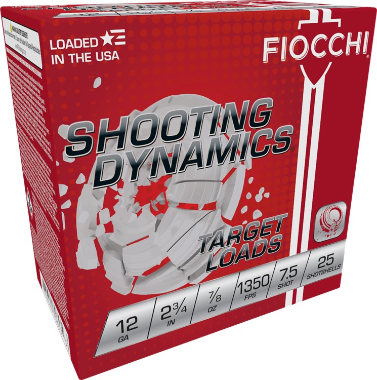 Fiocchi Shooting Dynamics Target 12 Gauge 2.75 7/8 oz 1350 fps 7.5 Shot 25 -img-0