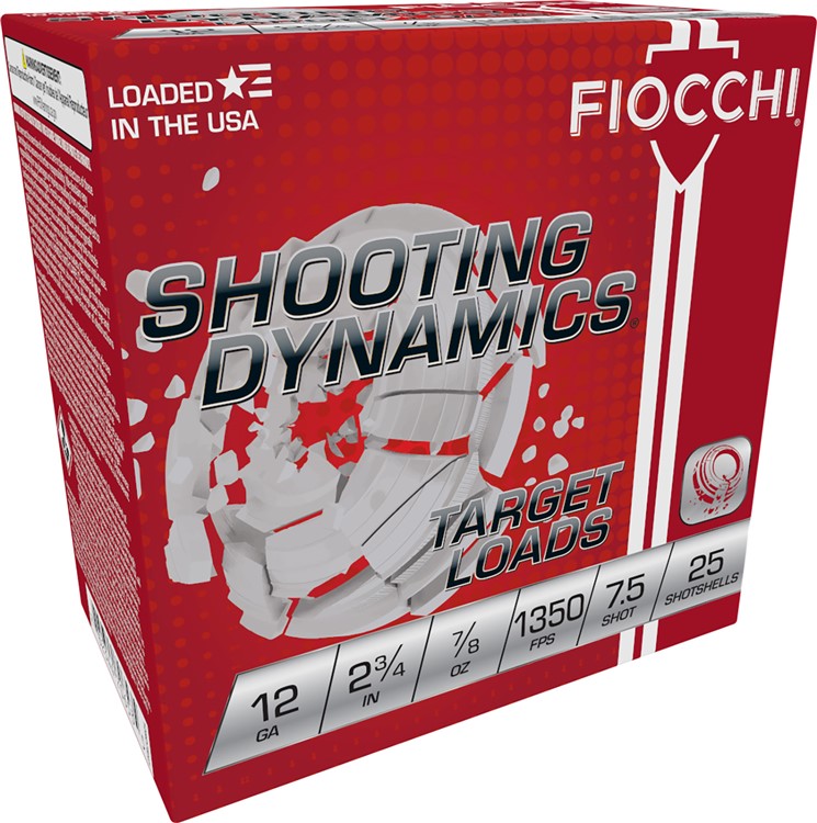 Fiocchi Shooting Dynamics Target 12 Gauge 2.75 7/8 oz 1350 fps 7.5 Shot 25 -img-1