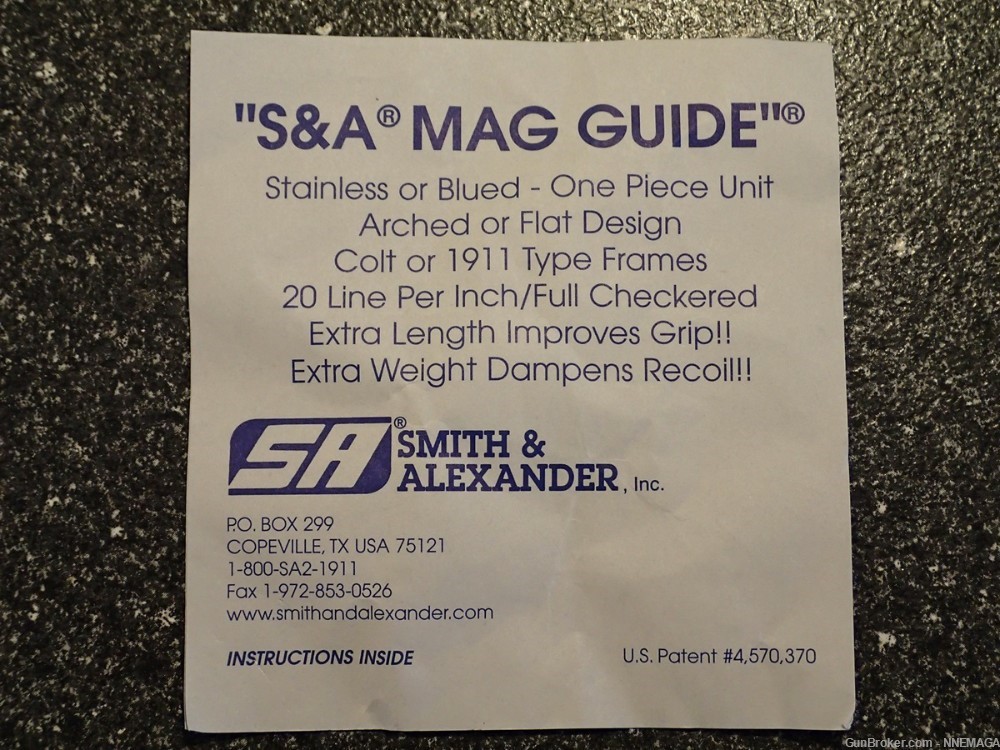 Smith & Alexander S&A Magazine Guide Mag OMFS Officers Model Flat Magwell-img-2