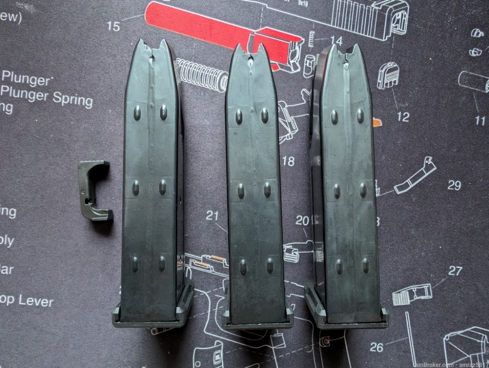 Shield Arms S15 Gen 3 Magazines (3 Pack) for Glock 43X/48 + Mag Release-img-0