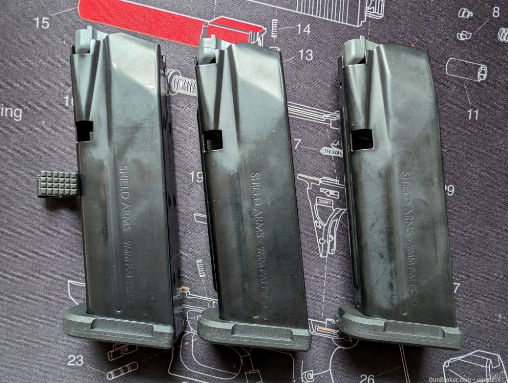 Shield Arms S15 Gen 3 Magazines (3 Pack) for Glock 43X/48 + Mag Release-img-1