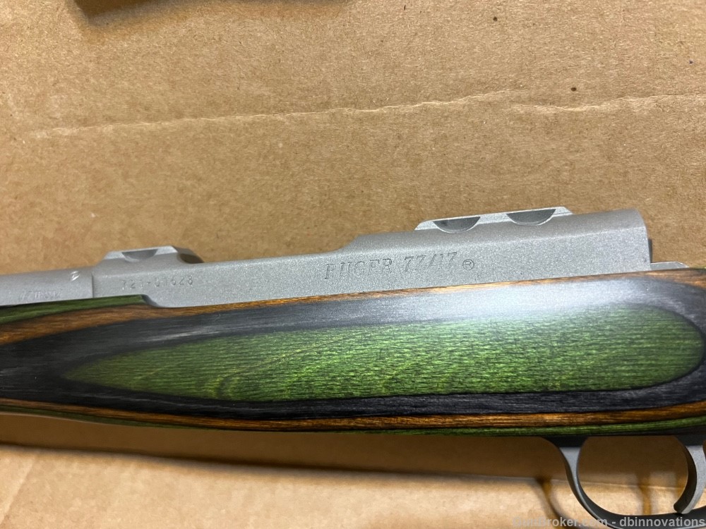 Ruger 77/17 .17 WSM Green Mountain Laminate Stainless 18.5" Threaded 7219-img-6