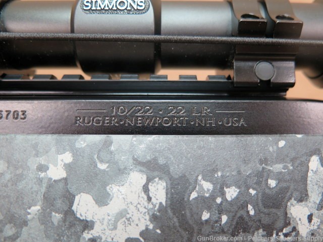 Ruger 10/22 22LR Camo Threaded Barrel W/Scope-img-9