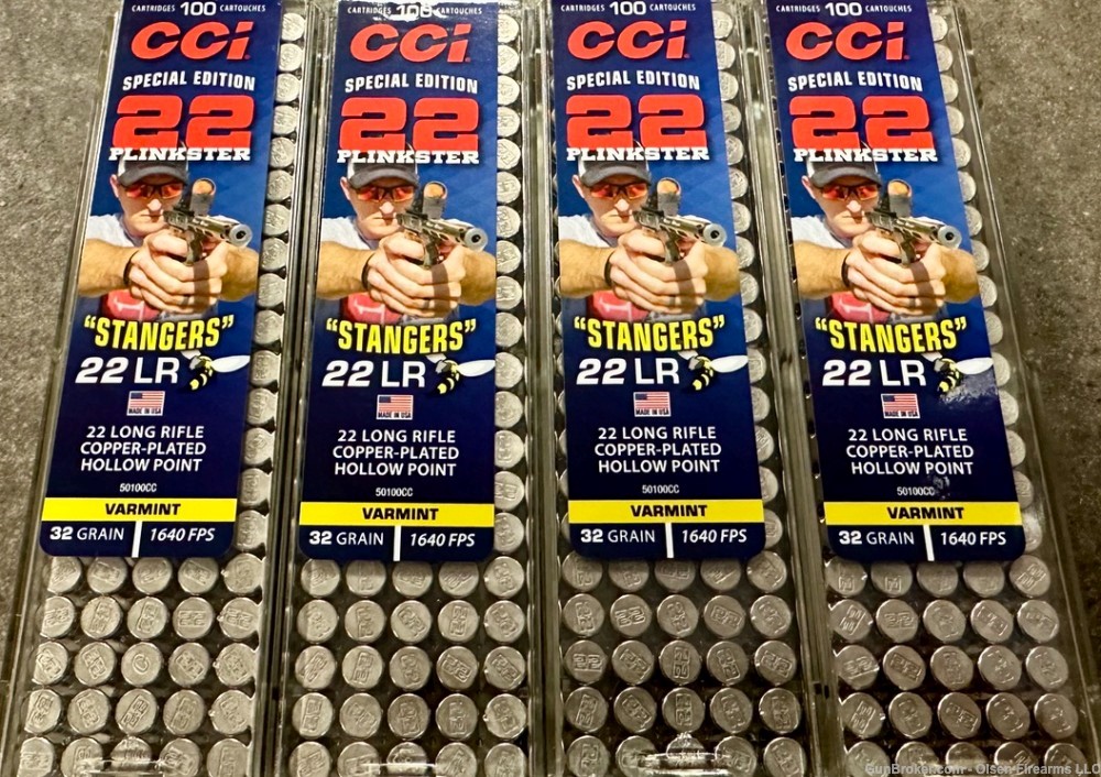 CCI 50100CC STANGERS 22 LR 32 GR Copper Plated HOLLOW POINT 400 ROUNDS -img-1
