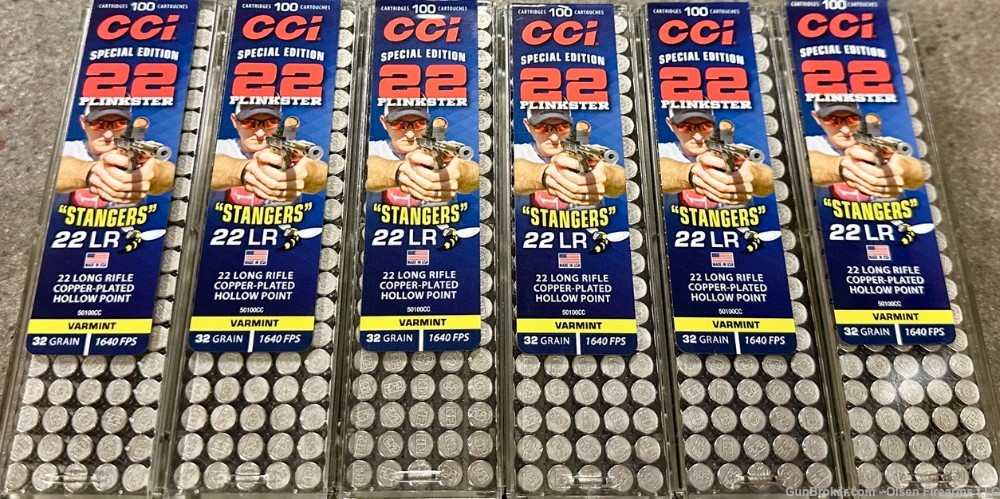CCI 50100CC STANGERS 22 LR 32 GR Copper Plated HOLLOW POINT 600 ROUNDS-img-1