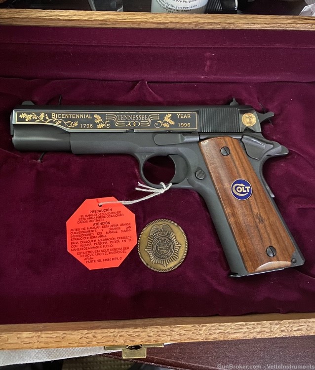 Colt 1911 Tennessee Commemorative #8 200th Bicentennial Trooper Rare-img-4