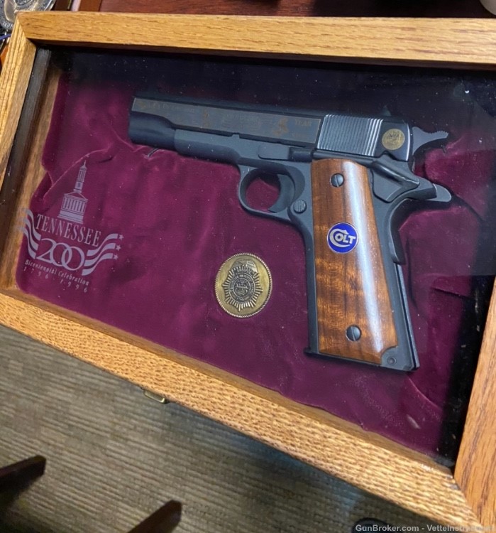 Colt 1911 Tennessee Commemorative #8 200th Bicentennial Trooper Rare-img-3