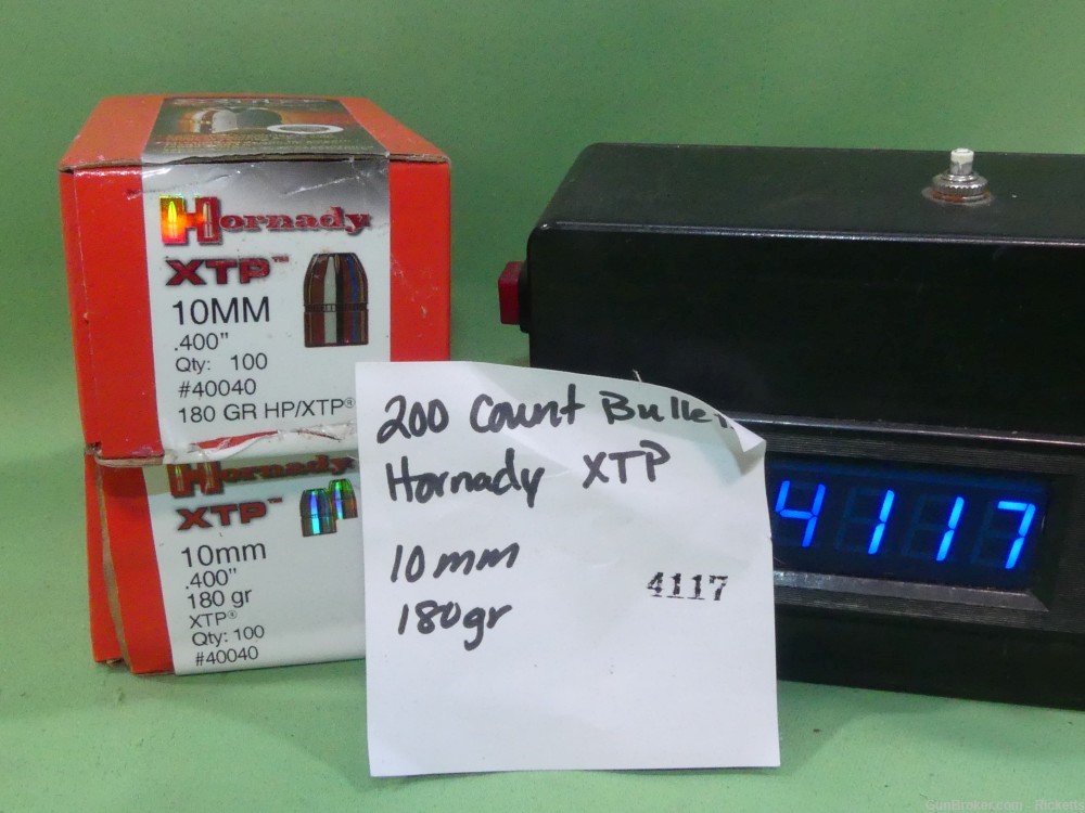 #4117 200 count Hornady bullets 10mm 180 gr XTP-img-0