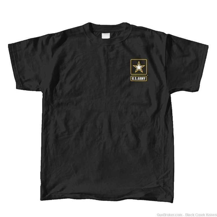 Military Officially Licensed U.S. Army Freedom Black Adult T-Shirt NWT -img-1