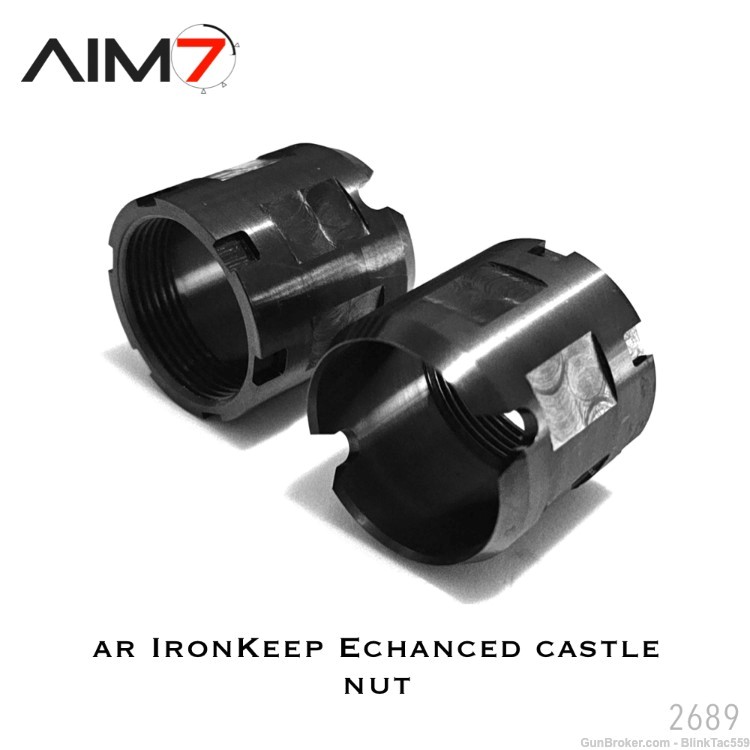 Aim7 IronKeep AR15/AR10 HK 416/MR556 A5 mil-spec Castle Nut-Extended-img-1