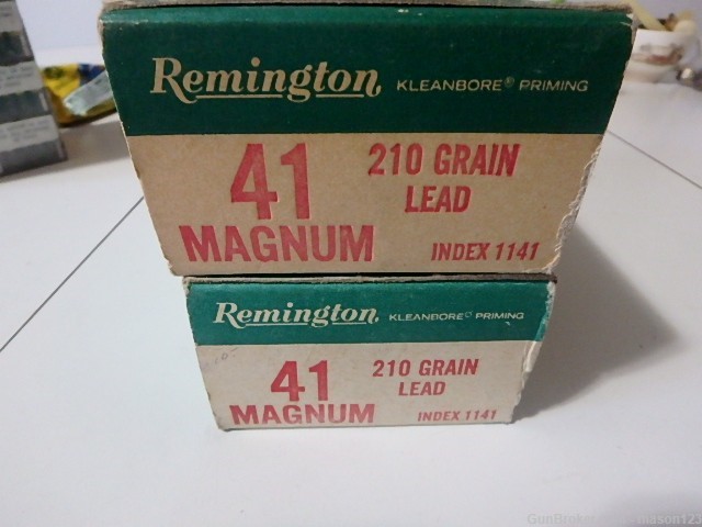 2 FULL OLDER BOXES 41 MAGNUM IN REMINGTON 210 GR= 100 RDS-img-4