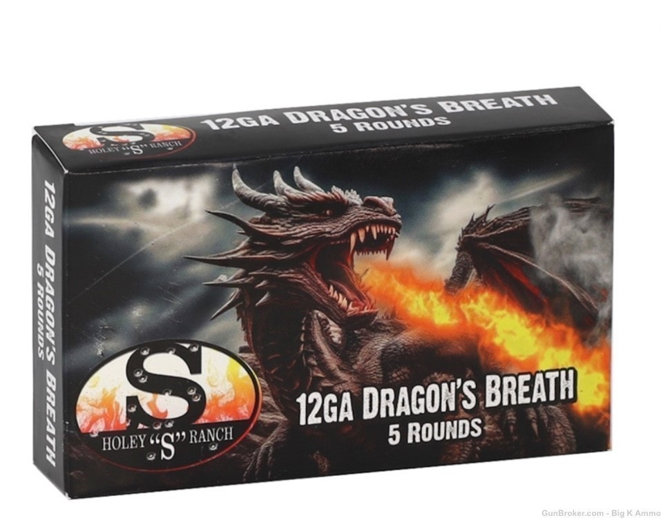 12 Gauge Dragon's Breath 12 ga Shotshells 5pk extends 75 feet No cc fees-img-0