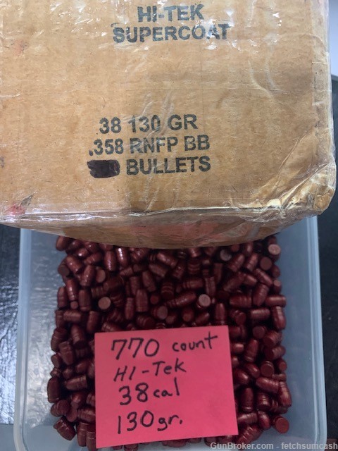 770 Count HI-TEK 38cal 130 gr. bullets for reloading-img-0