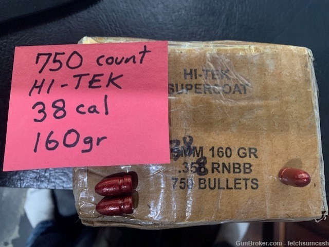 750 Count HI-TEK 38cal 160gr bullets for reloading-img-0