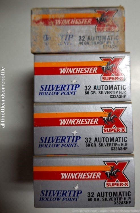 (200) rounds 32 Auto Winchester Super X 60 gr SILVERTIP Hollow Points -img-3