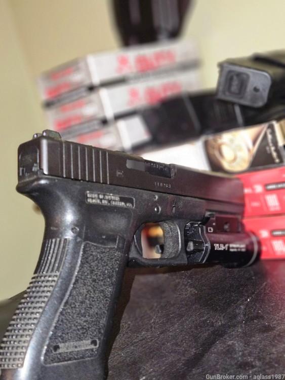 Glock G22 40 S&W- Custom-500 RDS ammo, Streamlight, HST, Optics - POLICE-img-0
