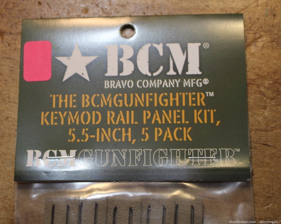 BCM­® KeyMod™ Rail Cover Kit, 5.5-inch FLAT DARK EARTH *(FIVE Pack!)*-img-1