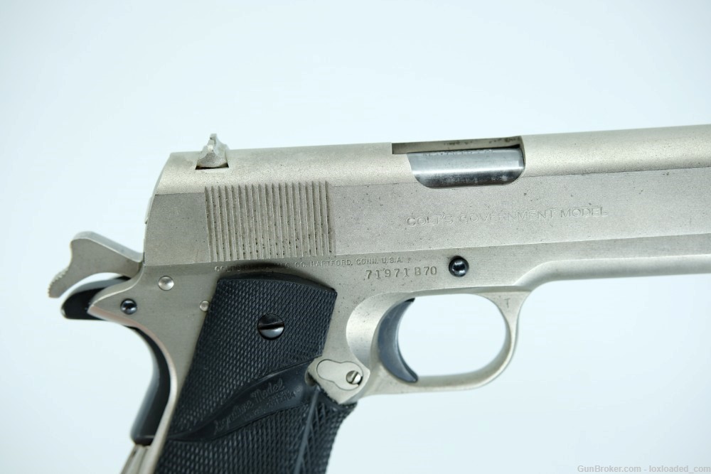 1980 Colt Government Model 1911 SATIN NICKEL .45 ACP-img-1