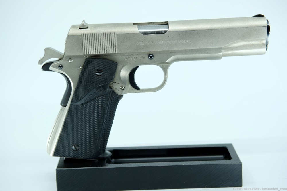1980 Colt Government Model 1911 SATIN NICKEL .45 ACP-img-6