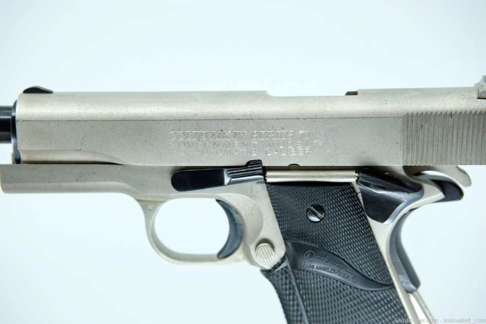 1980 Colt Government Model 1911 SATIN NICKEL .45 ACP-img-9